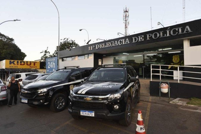  27/04/2022 Crédito: Minervino Júnior/CB/D.A Press. Brasil.  Brasilia - DF. Fachada da 11ºDP no Núcleo Bandeirante caso do espancamento ao jovem de 14 anos na quadra de esportes da Divinéia.