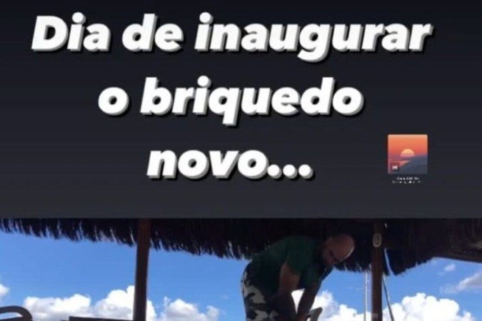 No Instagram, Rafael publicou um storie no Clube Cota Mil