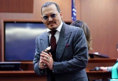 Depp pedia um montante de US$ 50 milhões, diante da difamação sofrida -  (crédito:  Michael REYNOLDS / POOL / AFP)