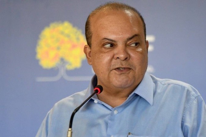     28/04/2022. Crédito: Ed Alves/CB/D.A Press. Brasil. Brasília - DF. Cidades. Governador Ibaneis Rocha participa da Cerimônia da sanção de revisão da Lei de Uso e Ocupação do Solo. 