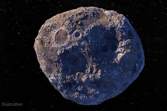 Representação ilustrativa de um asteroide similar ao 18135 (2008 AG33) -  (crédito: NASA/JPL-Caltech/ASU)