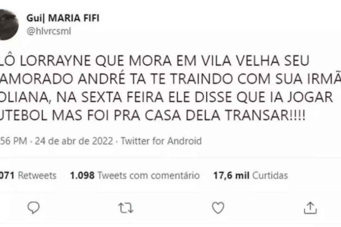 (crédito: Reprodução Twitter) (crédito: Reprodução Twitter)