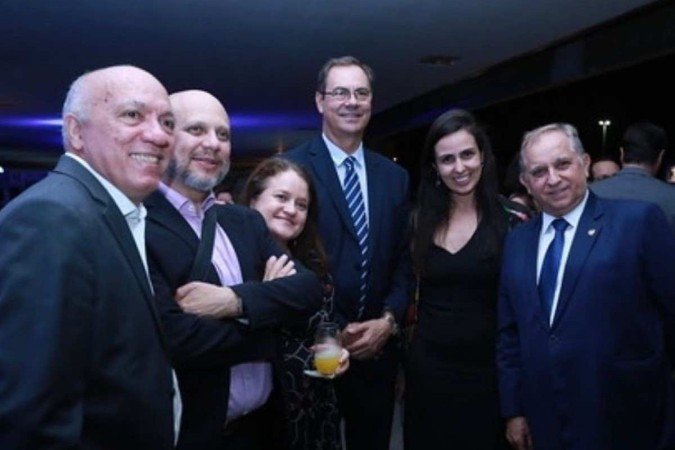 José Edward Lima, da CNI; Vicente Nunes e Rosana Hessel (Correio); José Aparecido, da Fecomércio; Karine Câmara, do Senac; e o senador Izalci Lucas