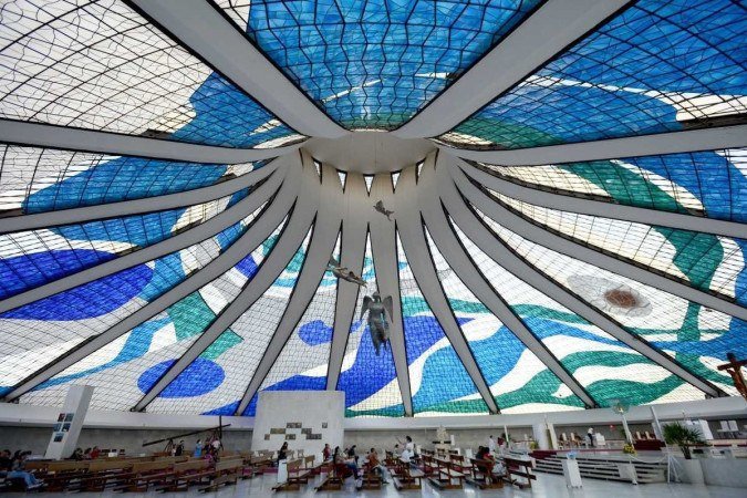  01/05/2022 Crédito: Marcelo Ferreira/CB/D.A Press. Brasil. Brasilia - DF -  Catedral de Brasília Missa de sétimo de dia da morte de Marianne Peretti.