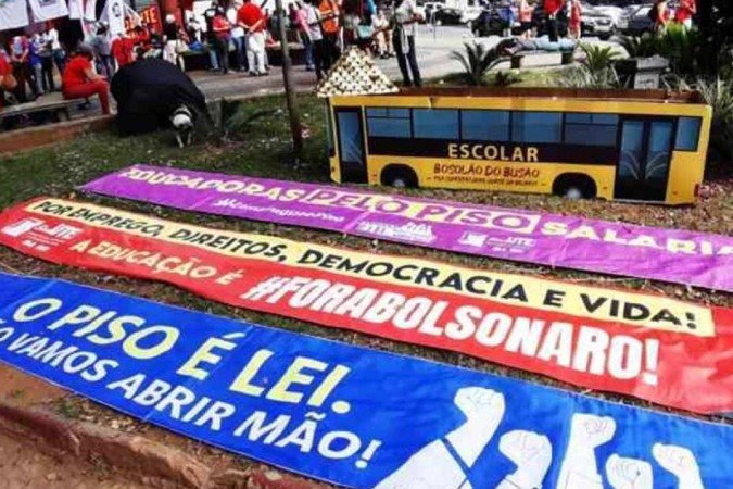 Protesto contra Bolsonaro no 1o de maio, em Minas Gerais