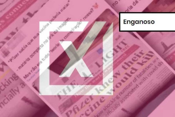É enganosa uma postagem que repercute a foto de um jornal impresso inglês – apontado como propagador de teorias da conspiração - (crédito: Projeto Comprova) É enganosa uma postagem que repercute a foto de um jornal impresso inglês – apontado como propagador de teorias da conspiração - (crédito: Projeto Comprova)