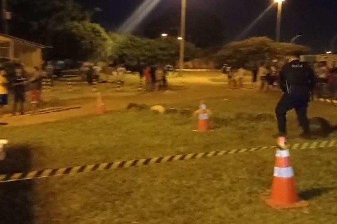 Crime ocorreu na noite desta quarta-feira, em Ceilândia - (crédito: Material cedido ao Correio) Crime ocorreu na noite desta quarta-feira, em Ceilândia - (crédito: Material cedido ao Correio)