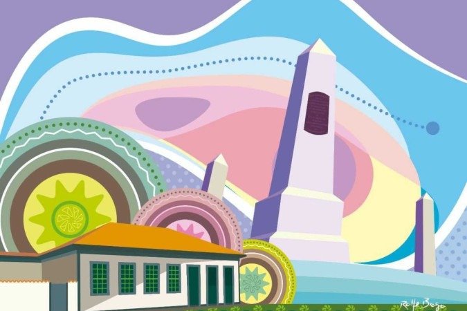 Arte de Ralfe Braga para representar Planaltina (DF)