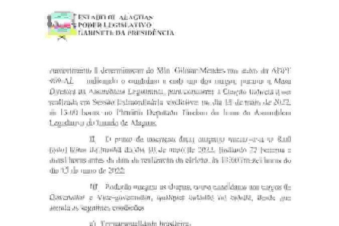 Edital de convocação