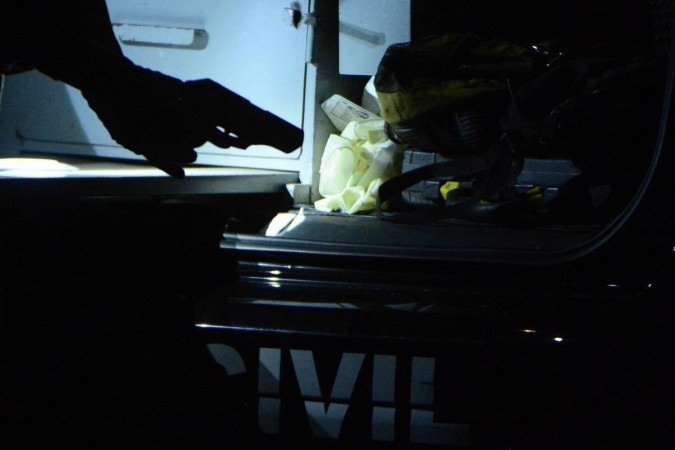  13/05/2022. Crédito: Carlos Vieira/CB/D.A Press. Brasil. Brasilia - DF. Brasil. Policial civil aposentado que matou pai e filho tira a própria vida. Segundo informações da Polícia Militar do Distrito Federal (PMDF), Marcos Antônio Santos foi encontrado às 15h50, desta sexta-feira (13/5), na entrada da Mansão Misuno, em Taguatinga Norte