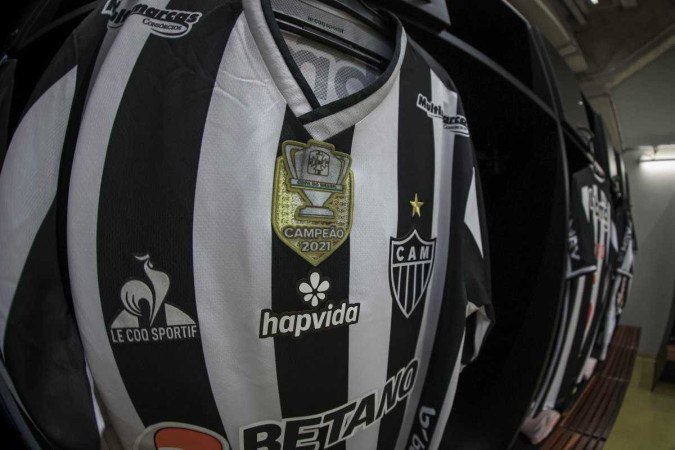 Atual campeão brasileiro, o Atlético-MG é um dos oito clubes que tem casa de apostas como patrocinador máster - (crédito: Pedro Souza / Atletico) Atual campeão brasileiro, o Atlético-MG é um dos oito clubes que tem casa de apostas como patrocinador máster - (crédito: Pedro Souza / Atletico)