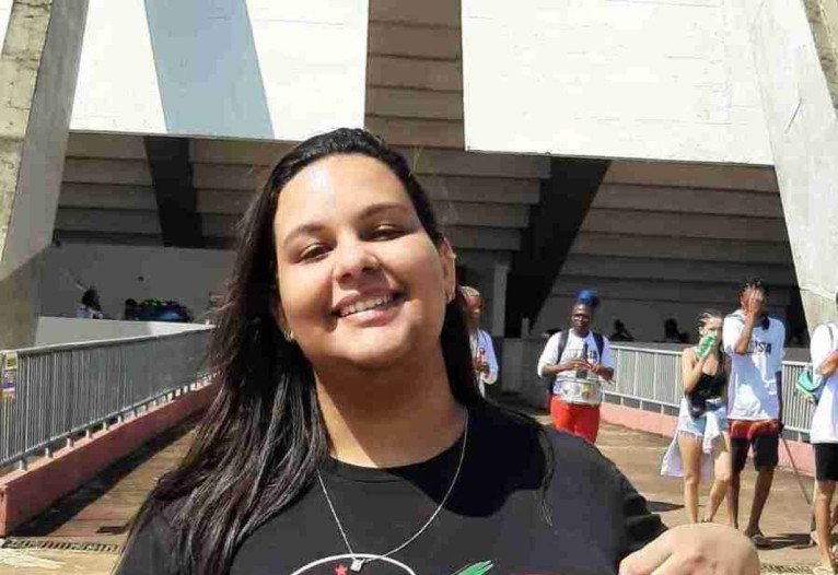 Rayanne Eufrásio, uma das regentes nacionais da USJ, marcando presença no Conubes 2022