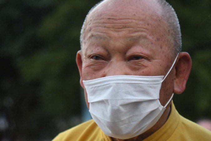  15/05/2022. Crédito: Ed Alves/CB/D.A Press. Brasil. Brasília - DF. Cidades. Celebração Vesak 2022.  Na foto o Metre Woo. 