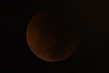 Quando a Lua está totalmente dentro da umbra, ocorre o eclipse total -  (crédito:  Ed Alves/CB)
