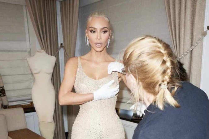 Marilyn Monroe usou esse vestido quando cantou "Parabéns pra você" no aniversário do presidente John F. Kennedy, em 1962