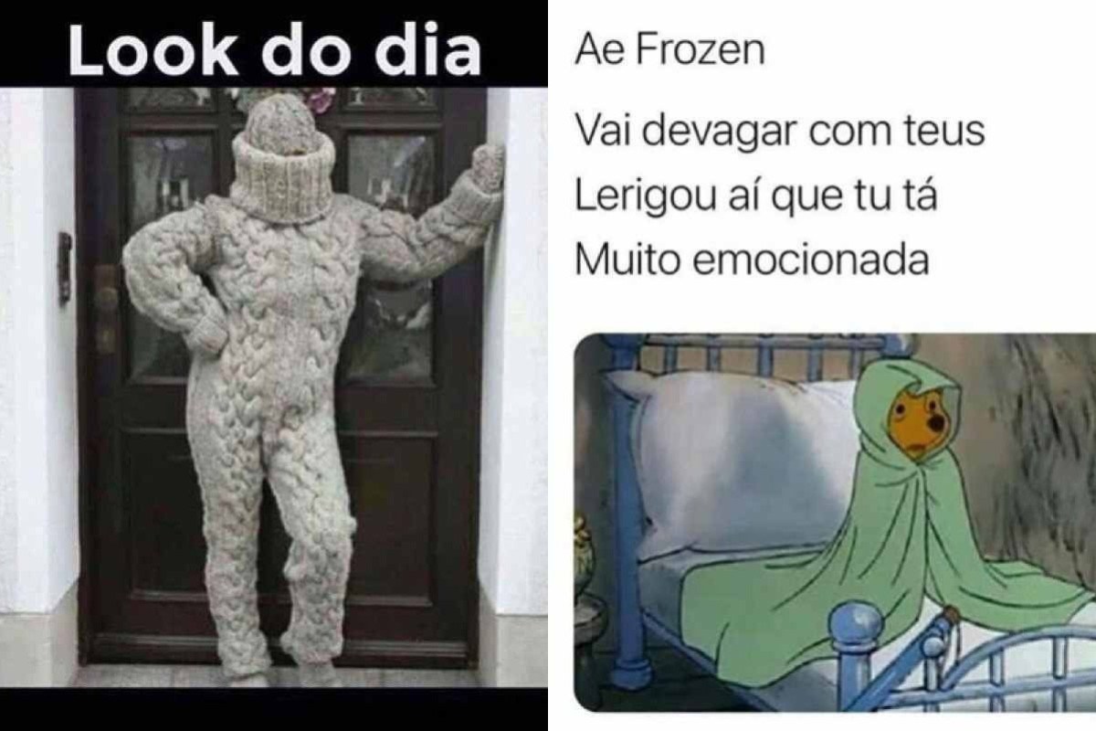 memes de chuva e frio