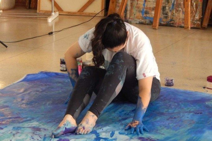 Mathê Avellar lança exposição Palcos no Espaço Cultural Renato Russo -  (crédito: Pedro Avellar/Divulgação)