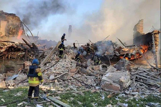 (crédito: Ukrainian State Emergency Service / AFP) (crédito: Ukrainian State Emergency Service / AFP)