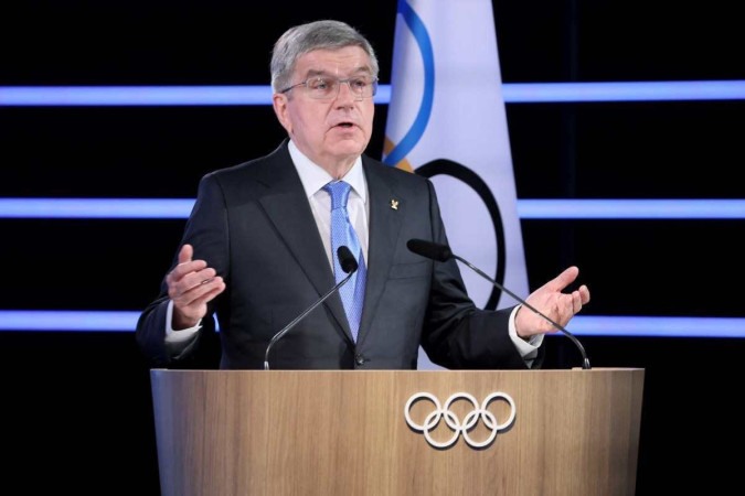 Campeão olímpico de esgrima pela Alemanha, Thomas Bach é o presidente do COI desde 2013 -  (crédito: Denis Balibouse/AFP)