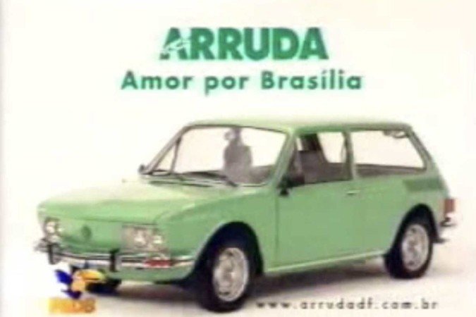  Crédito: Reprodução. Eixo Capital. Slogan da campanha do Arruda em 1998