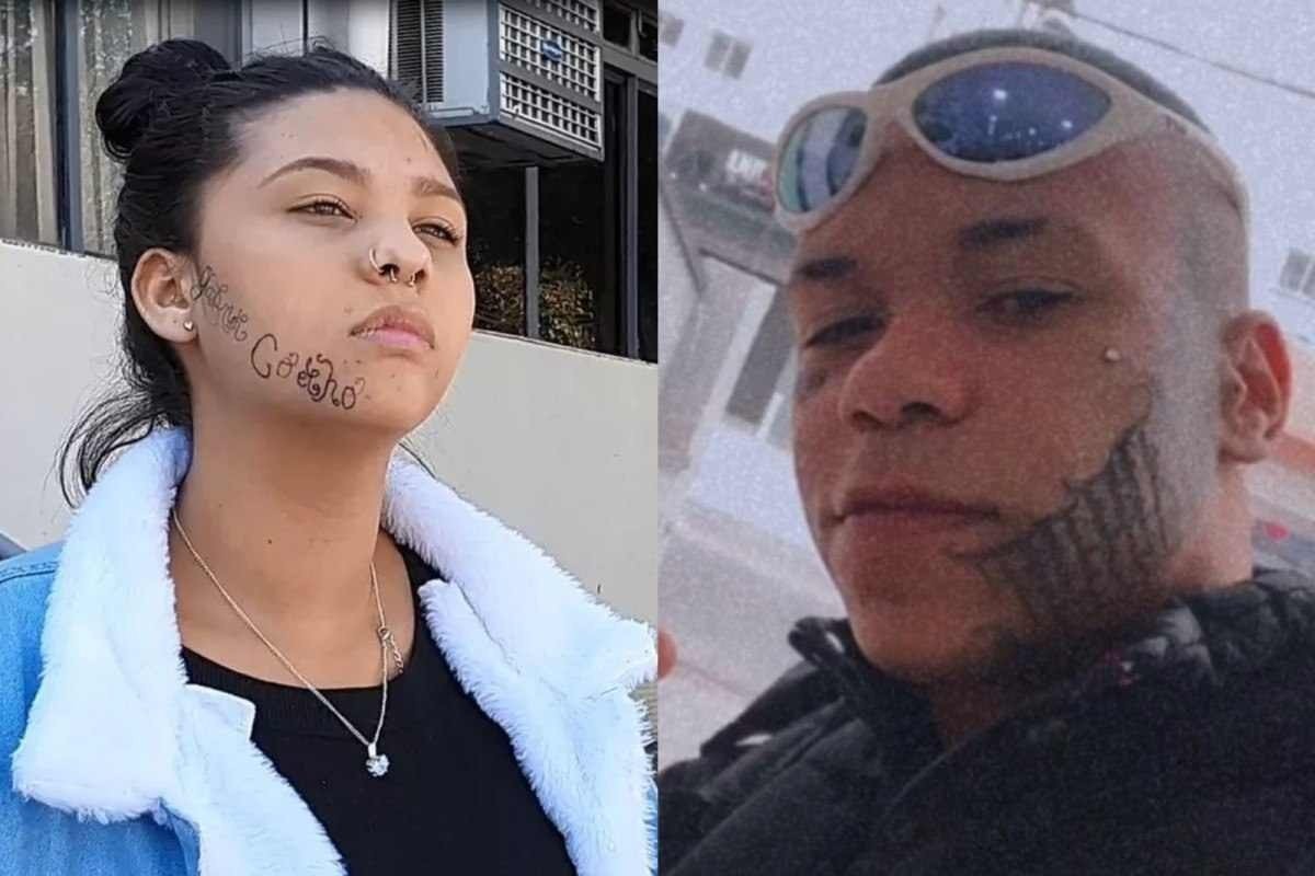 Pai do homem que tatuou nome no rosto da ex diz que ela consentiu
