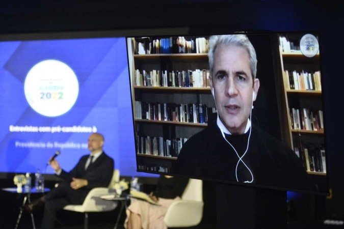  31/05/2022. Crédito: Minervino Júnior/CB/D.A Press. Brasil.  Brasilia - DF. Sabatina com pré candidatos a Presidência da República no Correio Braziliense. Candidato Luiz Felipe d' Avila - NOVO.