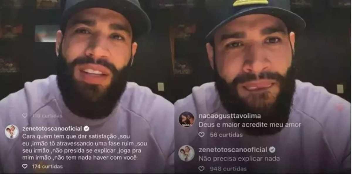 #CPIdoSertanejo: Zé Neto tenta interromper live de Gusttavo Lima