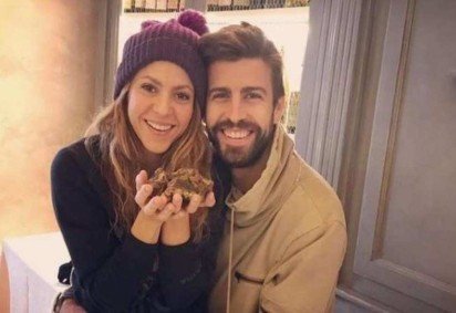 A cantora Shakira ao lado de Gerard Piqué -  (crédito: Reprodução/Instagram)