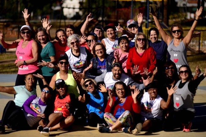 2022.  Aniversário deTaguatinga. Na Foto turma do Zumba no Taguaparque
