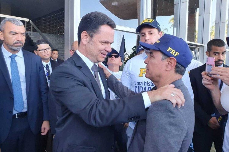 Manifestação de servidores da PRF, ocorrida nesta quarta-feira (1)