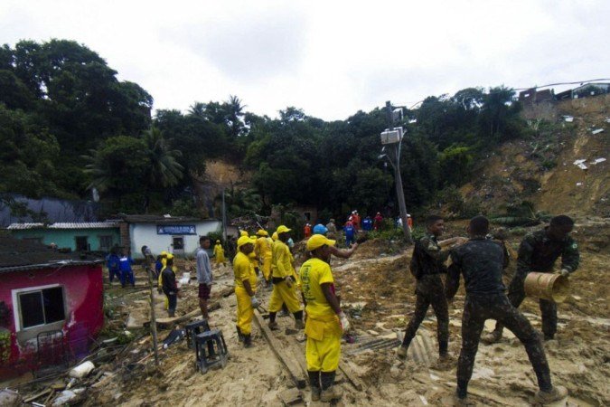Bairro de Jardim Monteverde, atingido pelas fortes chuvas na Região Metropolitana do Recife -  (crédito:  TV Brasil)