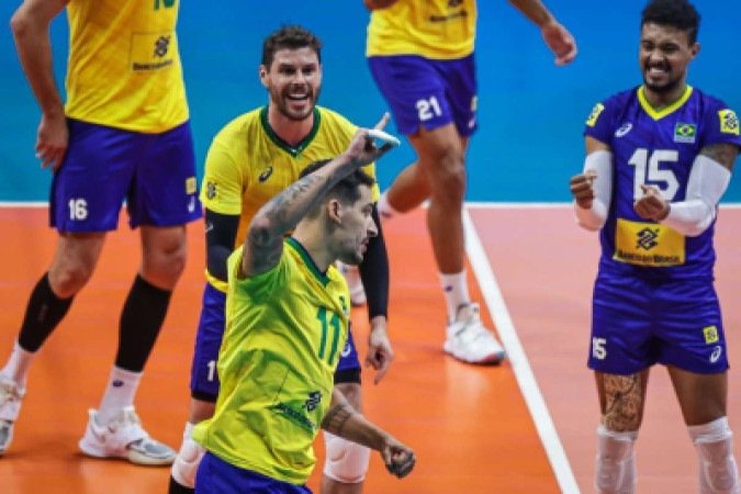 Brasil celebra estreia tranquila e calma contra a Austrália em busca do bicampeonato da Liga das Nações no Nilson Nelson - (crédito: Wander Roberto/Inovafoto/CBV) Brasil celebra estreia tranquila e calma contra a Austrália em busca do bicampeonato da Liga das Nações no Nilson Nelson - (crédito: Wander Roberto/Inovafoto/CBV)