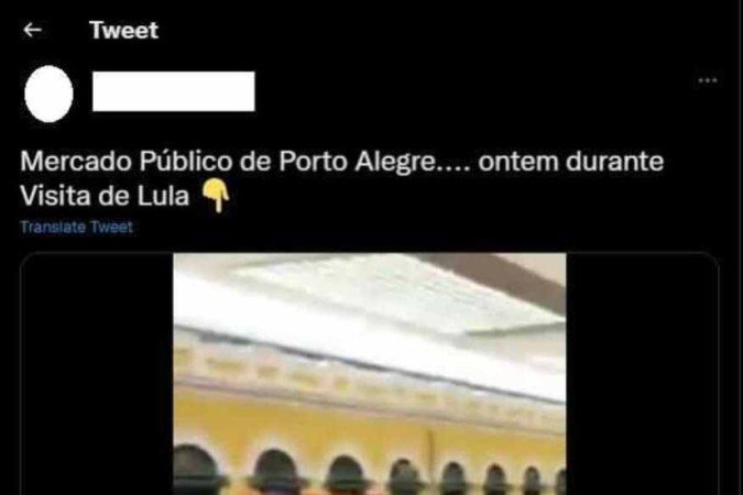 A imagem do momento na postagem do TikTok