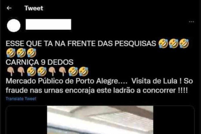 A imagem do momento na postagem do TikTok