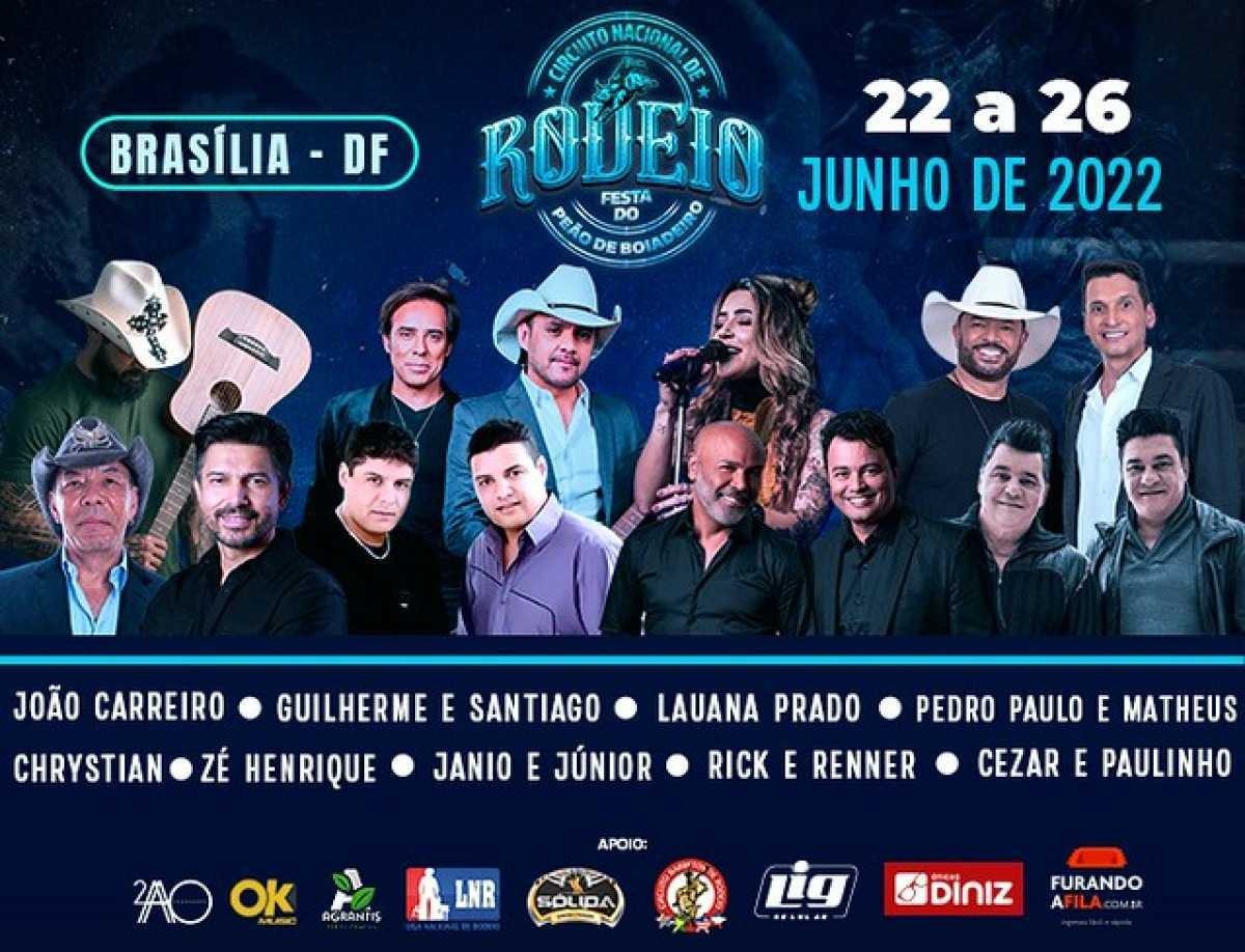 Brasília recebe rodeio com shows de nomes conhecidos no sertanejo; veja