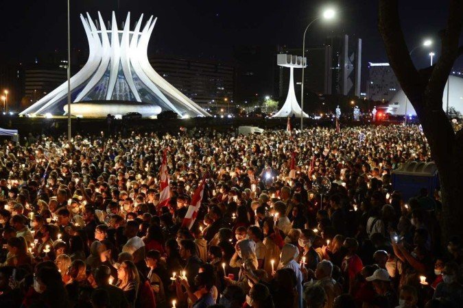  16/06/2022 Cr..dito: Marcelo Ferreira/CB/D.A Press. Brasil. Brasilia - DF -   Prociss..o de Corpus Christi, na Esplanada dos Minist..rios.
    