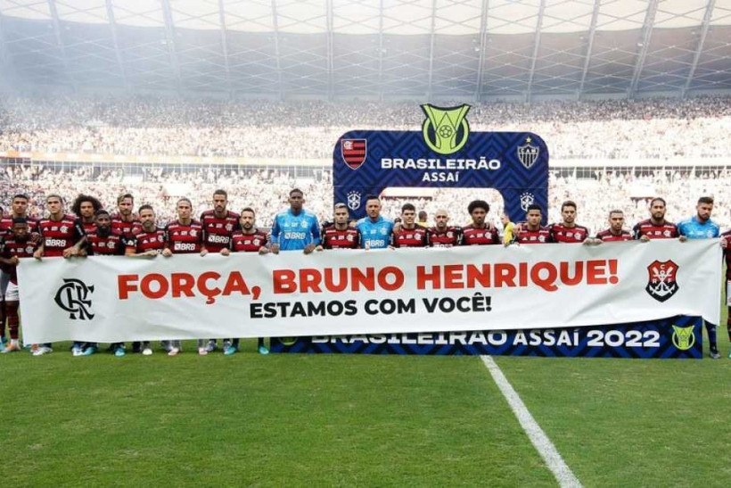 Jogadores do Flamengo desejam forças para Bruno Henrique, lesionado