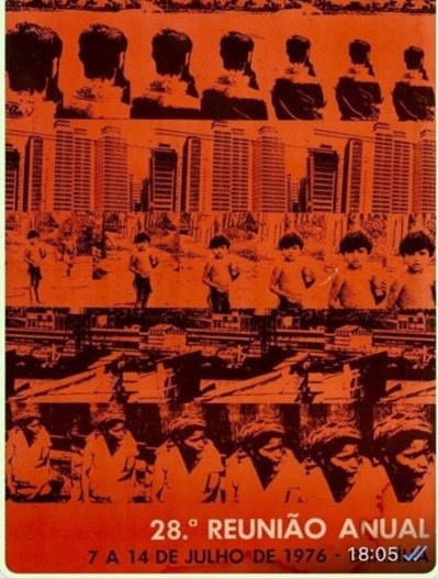 Cartaz da 28ª Reunião Anual da SBPC, realizada na UnB em 1976 