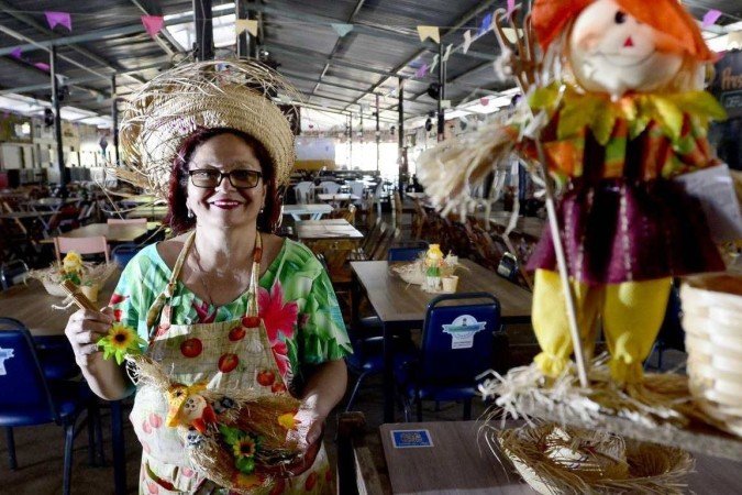  22/06/2022 Crédito: Marcelo Ferreira/CB/D.A Press. Brasil. Brasilia - DF -  Locais para se dançar forró e curtir festa junina. Evento da Quituart no Lago Norte, Maria de Fátima Araújo, diretora administrativa da Quituart.