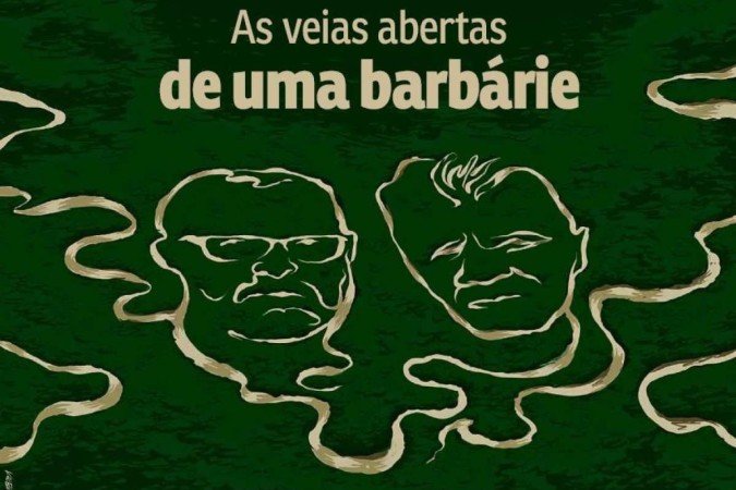 ilustração Kleber Sales em homenagem a Dom e Bruno 