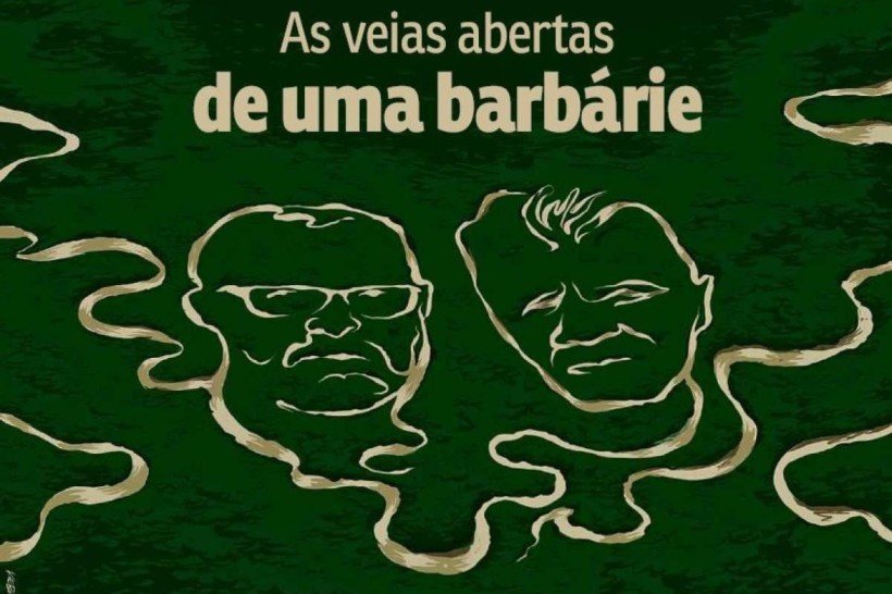 ilustração Kleber Sales em homenagem a Dom e Bruno 