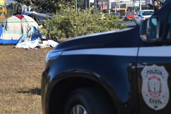  28/06/2022. Crédito: Ed Alves/CB/D.A Press. Brasil. Brasília - DF. Cidades. Mulher é assassinada e corpo abandonado às margens da Estrutural. 