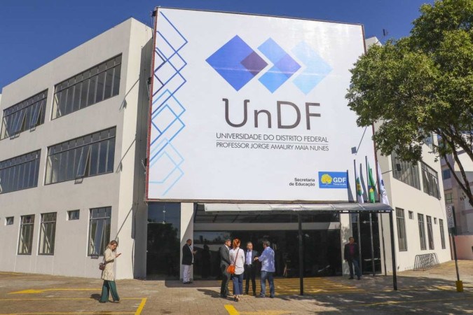 Primeiro prédio da UnDF, no Lago Norte, conta com 46 salas de aula -  (crédito: Renato Alves/Agência Brasília)