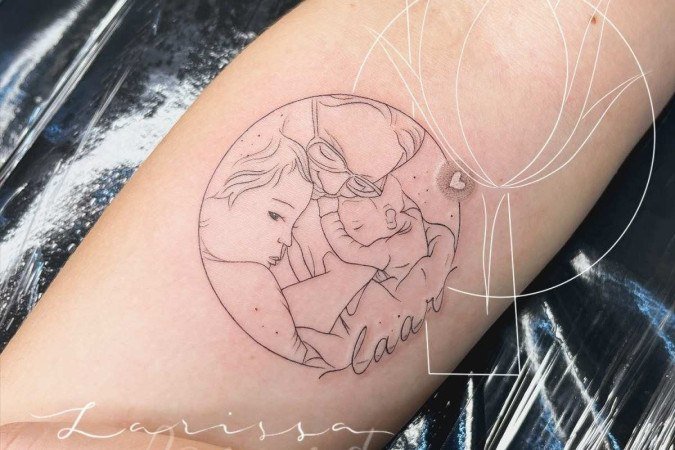 Desenho criado e tatuado por Larissa Azevedo 