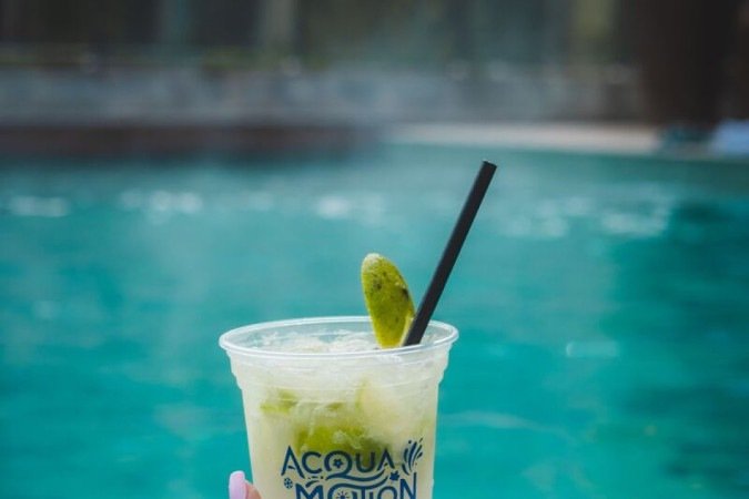 para FAVAS  CONTADAS drinque do Acquamotion
Crédito: Gramado Parks/divulgação
