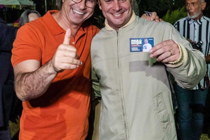 Pré-candidato ao Senado pelo Novo, Paulo Roque, com o senador José Antônio Reguffe (União-DF)
