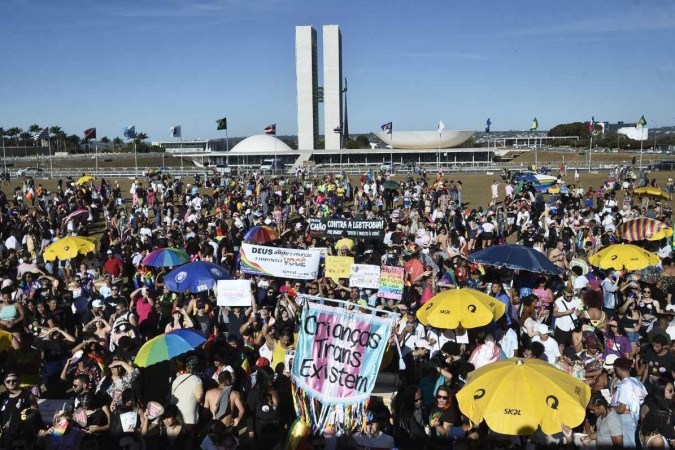  03/07/2022. Crédito: Minervino Júnior/CB/D.A Press. Brasil.  Brasilia - DF. Parada LGBT na Esplanada dos Ministérios. -  (crédito: Minervino Júnior/CB/D.A.Press)