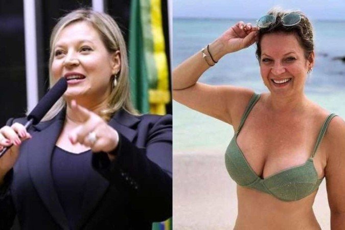 Joice Hasselmann antes do emagrecimento e em foto atual sem edição - (crédito: Divulgação/Câmara dos Deputados/Reprodução/Instagram/Montagem) Joice Hasselmann antes do emagrecimento e em foto atual sem edição - (crédito: Divulgação/Câmara dos Deputados/Reprodução/Instagram/Montagem)