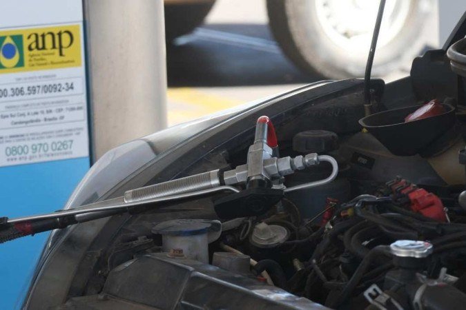  14/07/2022. Crédito: Ed Alves/CB/D.A Press. Brasil. Brasília - DF. Cidades. GNV ainda não baixou os impostos. Posto na Candangolandia. 