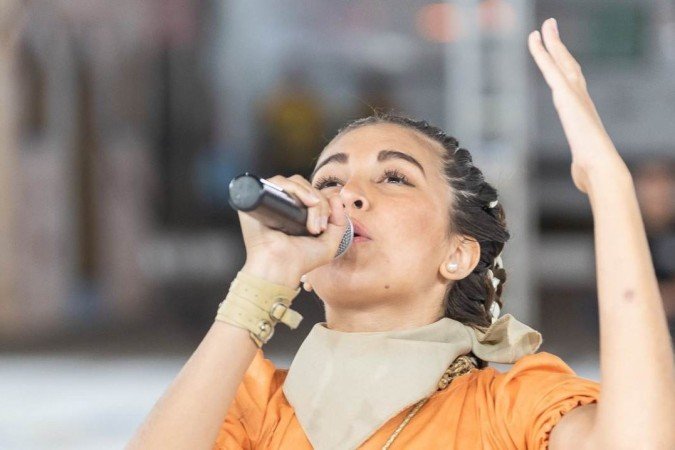 Ana Carolina, marcadora da junina Elite do Cerrado. 